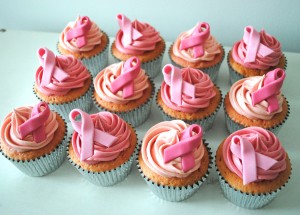 Breast cancer awareness charity cupcakes
