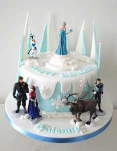 Disney Frozen themed birthday cake