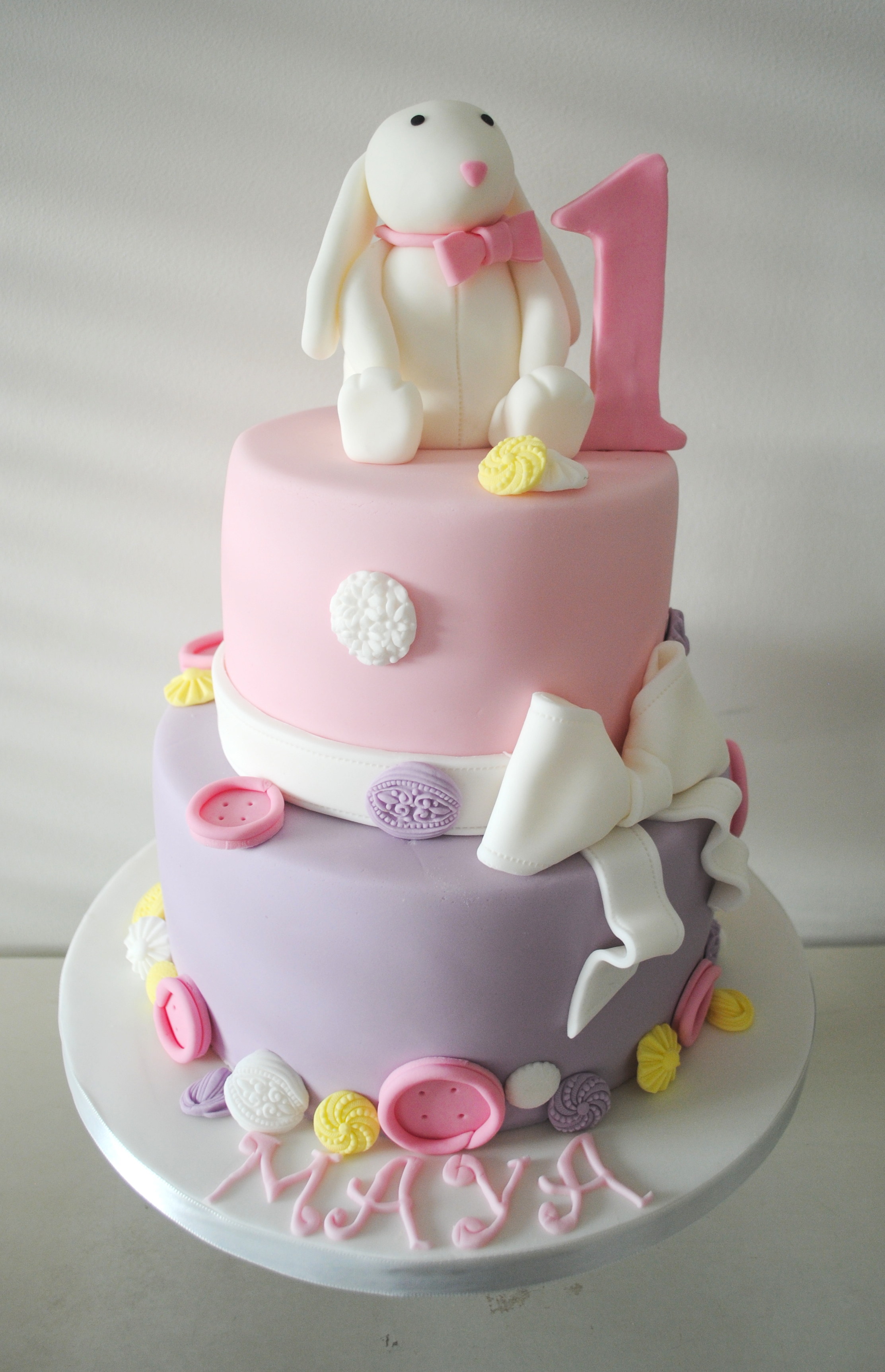 1st bunny birthday cake