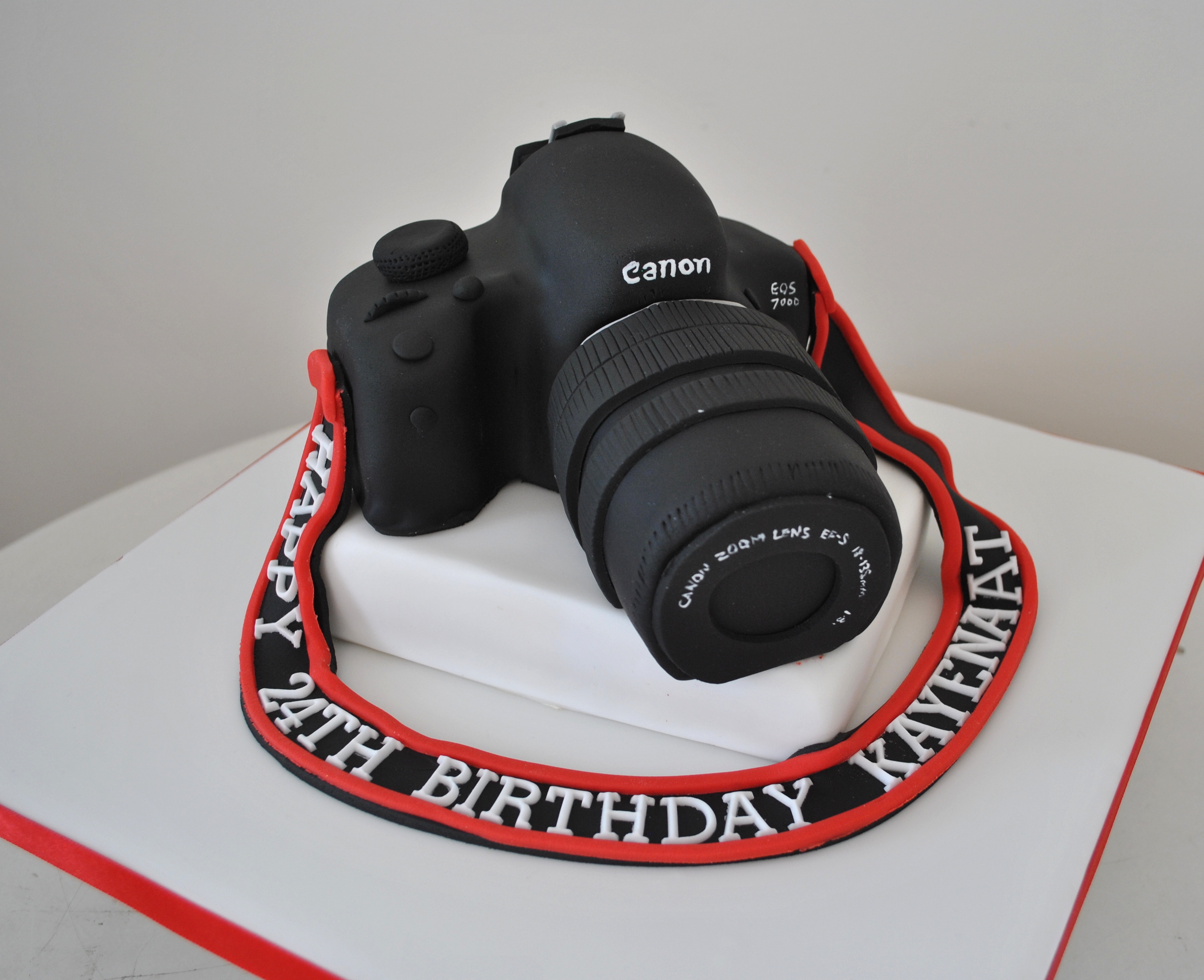Canon camera novelty cake