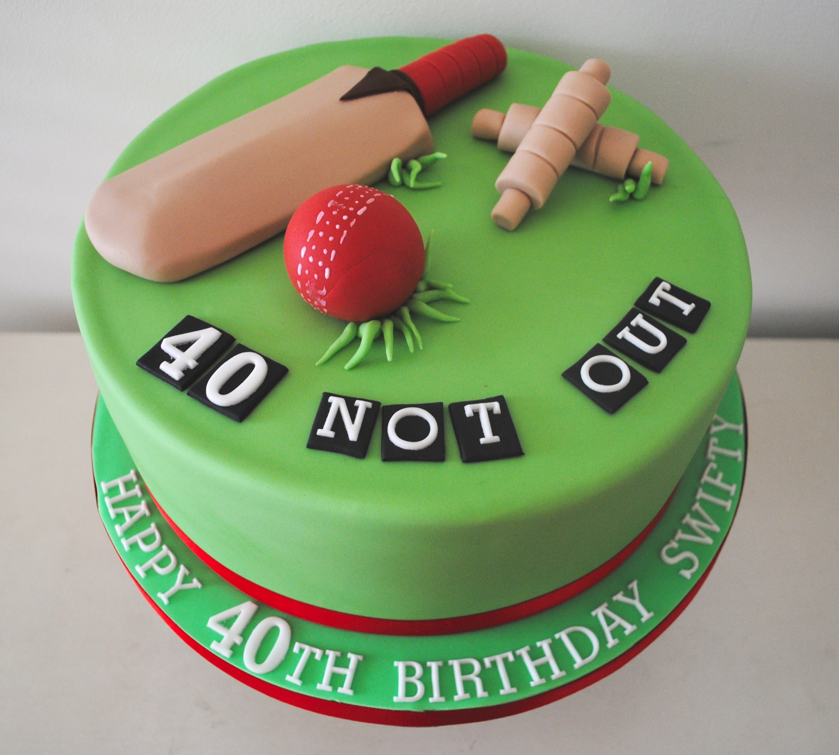 Cricket 40th birthday cake