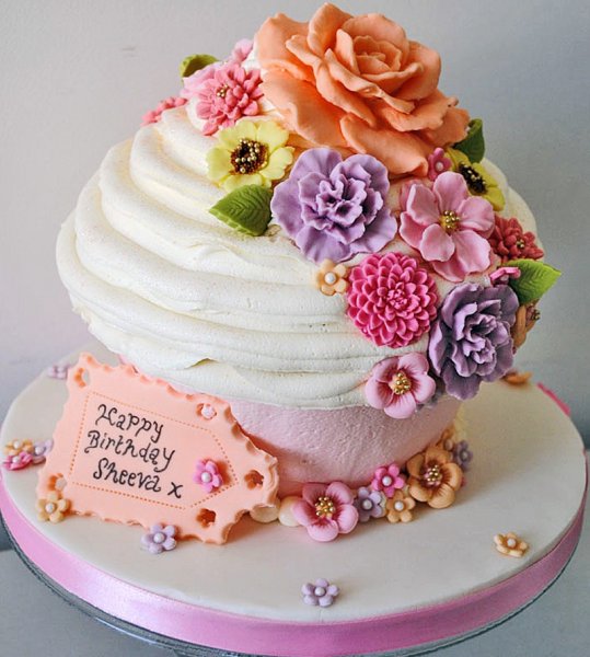 Vintage giant cupcake