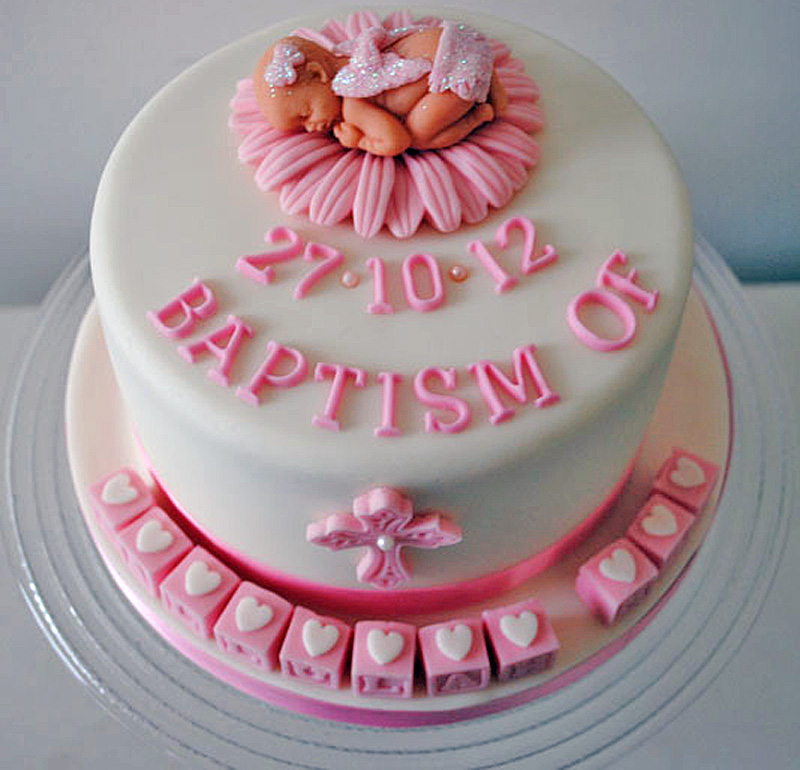 Girls baptism top cake