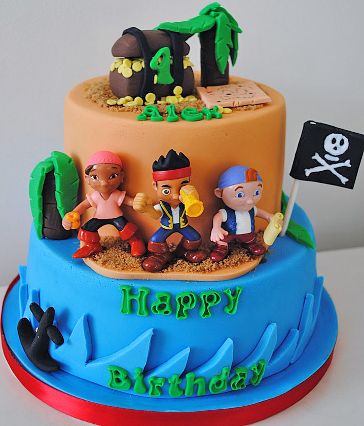 Jake and the pirates 2 tiered birthday cake