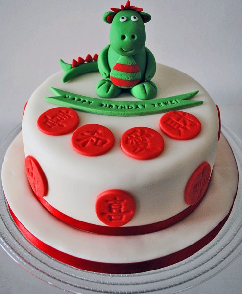 Dinosaur birthday cake