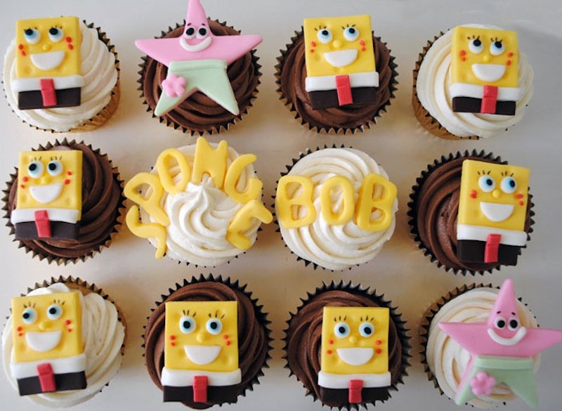 Sponge bob cupcakes