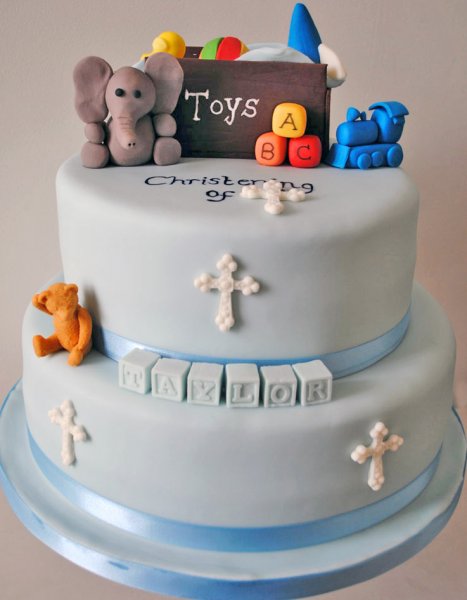 Toy box christening cake