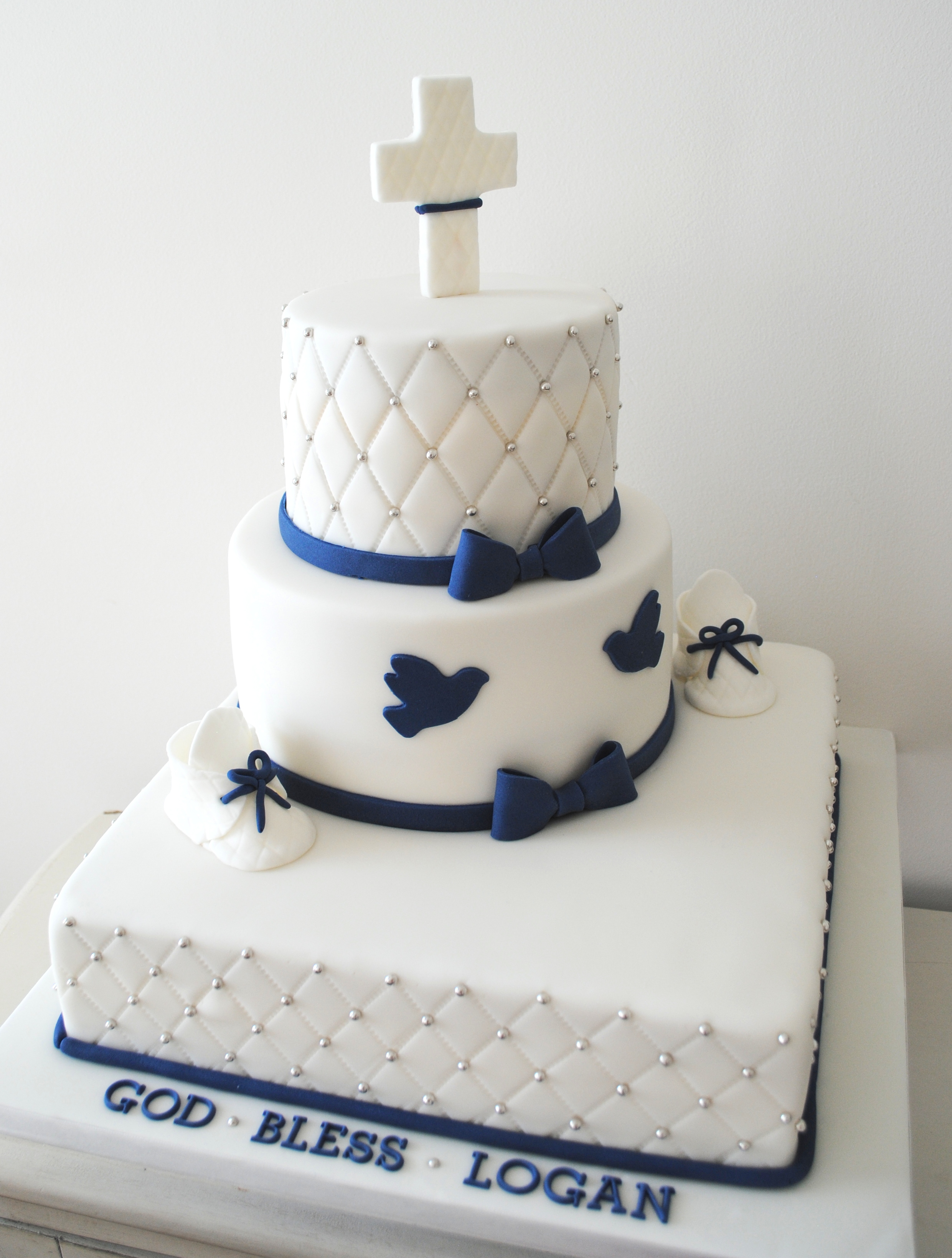 God Bless Christening cake