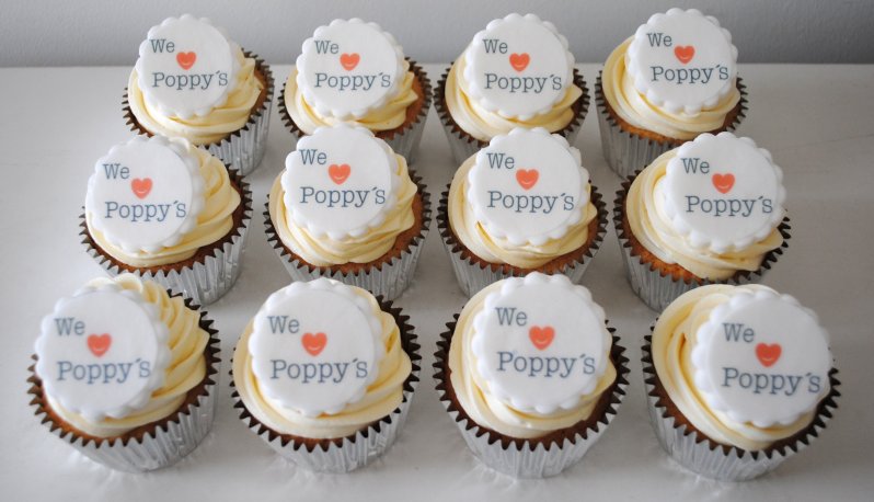 Corporate logo cupcakes