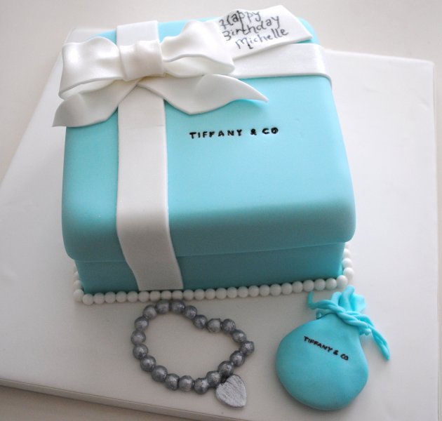 Tiffany box birthday cake