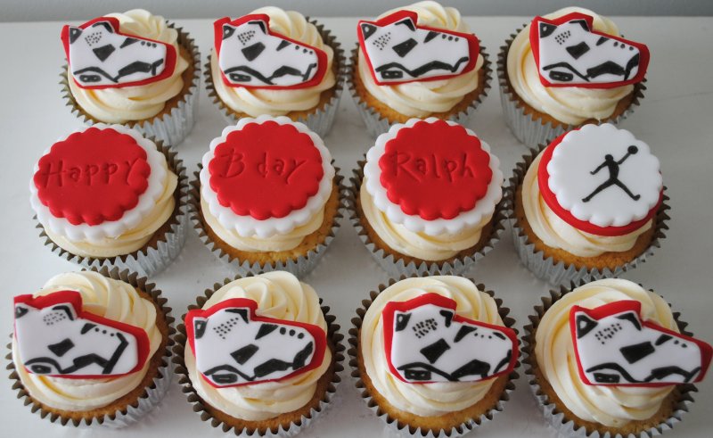 Jordan trainers birthday cupcakes