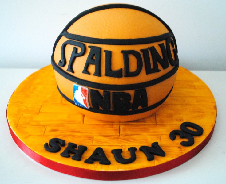 Basketball novelty birthday cake