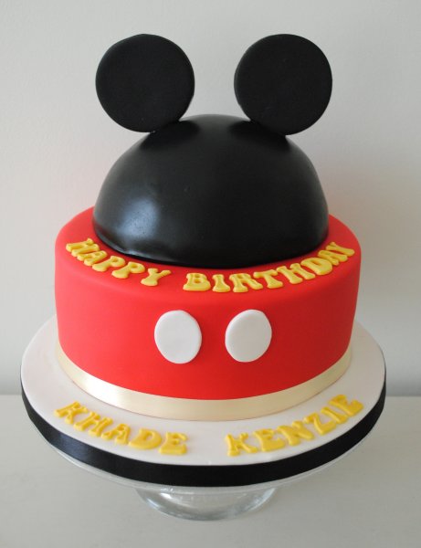 Mickey mouse 2 tiered disney birthday cake