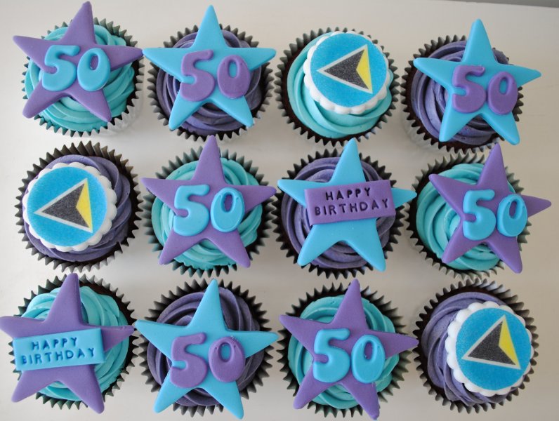 50th birthday cupcakes