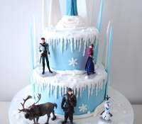 2 tiered disney Frozen birthday cake