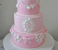 3 tiered christening cake