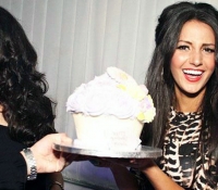 Michelle Keagan with her birthday cake