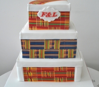 African pattern cake