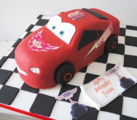 Cars lightening McQueen birthday novelty cake