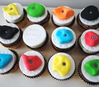 Climbing themed cupcakes