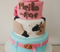 Cowgirl themed 4th birthday cake