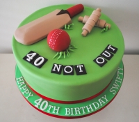 Cricket 40th birthday cake