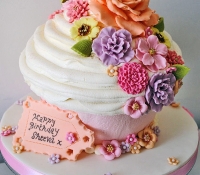 Vintage giant cupcake