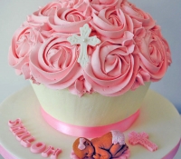 Christening giant cupcake