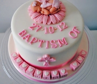 Girls baptism top cake