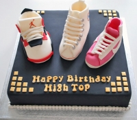 Jordans converse and nike blazer birthday cake