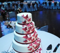 Butterfly 4 tiered wedding cake