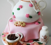 Vintage tea party inspired anniversary cake
