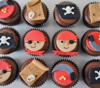 Pirate themed  birthday cupcakes