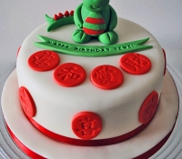 Dinosaur birthday cake
