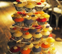 Rose wedding cupcake stand