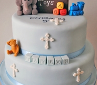 Toy box christening cake