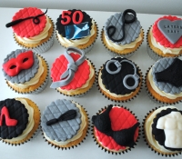 Fifty shades of grey cupcakes