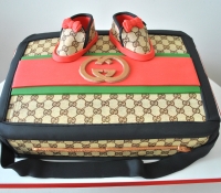 Gucci case baby shower cake