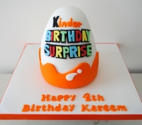 Kinder egg kiddies birthday cake