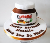 Nutella jar birthday cake
