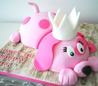 Puppy princess birthday cake