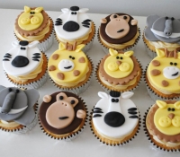 Safari animal cupcakes