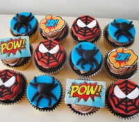 Spiderman marvel birthday cupcakes