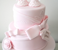 Tiered booty baby shower cake