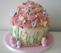 Vintage giant cupcake
