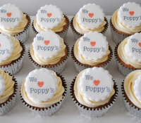 Corporate logo cupcakes