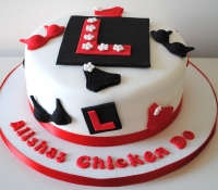 L plate hen night cake