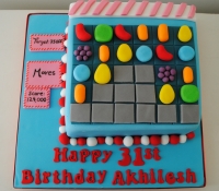 Candy crush birthday cake