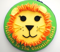 Kids lion birthday cake
