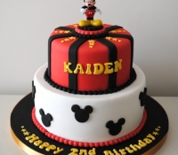 Disney mickey mouse 2 tier birthday cake
